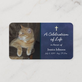 Memorial Pray Card met één fotooptie Visitekaartje