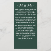 Memorial Prayer Funeral Bladwijzer Kaart Eucalyptu (Achterkant)