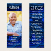 Memorial Prayer Funeral Poem Bladwijzer Blue Marbl Mini Visitekaartjes (Voorkant /achterkant)