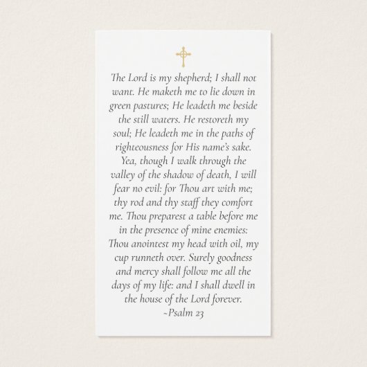 Memorial Prayer Kaart | Boho Lijst (Achterkant)