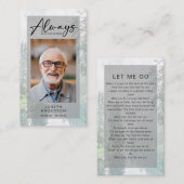 Memorial Prayer Kaart | Bossen Contactkaartje (Voorkant / Achterkant)