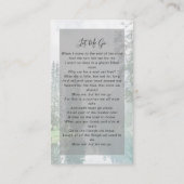 Memorial Prayer Kaart | Bossen Contactkaartje (Achterkant)