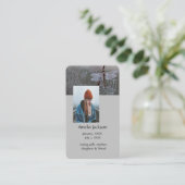 Memorial Prayer Kaart Dragonfly Dewdrops Visitekaartje (Staand voorkant)