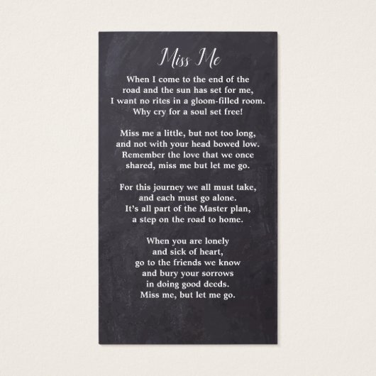 Memorial Prayer Kaart Elegant Foto Floral Funeral (Achterkant)