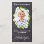 Memorial Prayer Kaart Funeral Bladwijzer Floral (Voorkant)