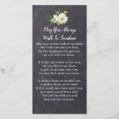 Memorial Prayer Kaart Funeral Bladwijzer Floral (Achterkant)