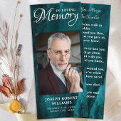 Memorial Prayer Kaart Funeral Bladwijzer Green