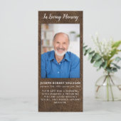 Memorial Prayer Kaart Funeral Bladwijzer Leather (Staand voorkant)
