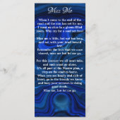 Memorial Prayer Kaart Funeral Bladwijzer met foto (Achterkant)