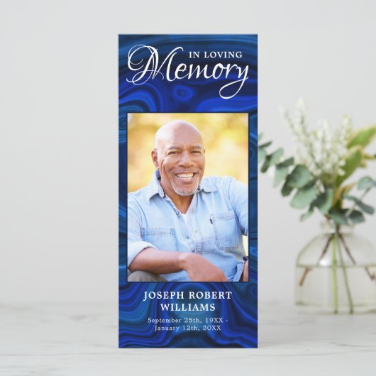 Memorial Prayer Kaart Funeral Bladwijzer met foto (Staand voorkant)