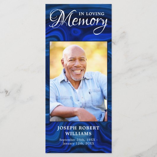 Memorial Prayer Kaart Funeral Bladwijzer met foto (Voorkant)