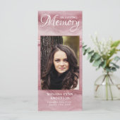 Memorial Prayer Kaart Funeral Bladwijzer Quartz (Staand voorkant)