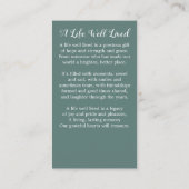 Memorial Prayer Kaart Funeral Eucalyptus Botanical Contactkaartje (Achterkant)