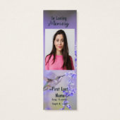 Memorial Prayer Kaart Funeral Natuur Bladwijzer (Achterkant)