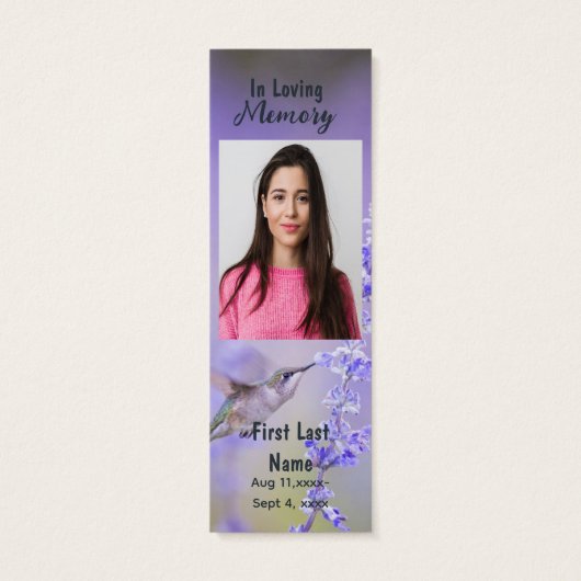 Memorial Prayer Kaart Funeral Natuur Bladwijzer (Achterkant)