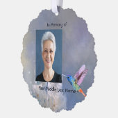 Memorial Prayer Kaart Hummingbird White Flowers (Links)