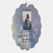 Memorial Prayer Kaart Hummingbird White Flowers (Rechts)