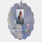 Memorial Prayer Kaart Hummingbird White Flowers (Links)