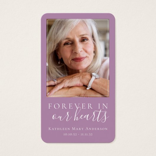 Memorial Prayer Kaart | Hydrangea Heart (Voorkant)