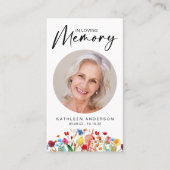 Memorial Prayer Kaart | In het bezit van het geheu Contactkaartje (Voorkant)