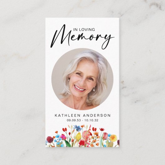 Memorial Prayer Kaart | In het bezit van het geheu Contactkaartje (Voorkant)