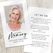 Memorial Prayer Kaart | In het liefdevol geheugen Contactkaartje