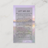 Memorial Prayer Kaart | Lavender Contactkaartje (Achterkant)