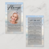 Memorial Prayer Kaart | Ocean Birds Contactkaartje (Voorkant / Achterkant)