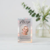 Memorial Prayer Kaart | Ocean Sunset Contactkaartje (Staand voorkant)