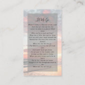 Memorial Prayer Kaart | Ocean Sunset Contactkaartje (Achterkant)