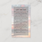 Memorial Prayer Kaart | Ocean Sunset Contactkaartje (Achterkant)