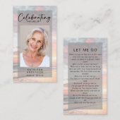 Memorial Prayer Kaart | Ocean Sunset Contactkaartje (Voorkant / Achterkant)