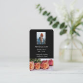 Memorial Prayer Kaart Rozen Garden Flowers Visitekaartje (Staand voorkant)