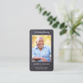 Memorial Prayer Kaart Rustic Simple Photo Funeral Contactkaartje (Staand voorkant)