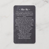 Memorial Prayer Kaart Rustic Simple Photo Funeral Contactkaartje (Achterkant)