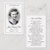 Memorial Prayer Kaart - The 23rd Psalm Visitekaartje (Voorkant / Achterkant)