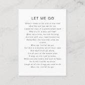 Memorial Prayer Kaart | Vier foto's in het liefheb Contactkaartje (Achterkant)