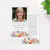 Memorial Prayer Kaart | Wilde bloempitten (Bureau)