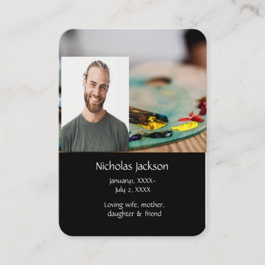 Memorial Prayer Stad Artiest Schilder Visitekaartje (Voorkant)