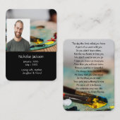 Memorial Prayer Stad Artiest Schilder Visitekaartje (Voorkant / Achterkant)