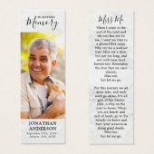 Memorial Prayer Sympathie Foto Funeral Bladwijzer Mini Visitekaartjes (Voorkant /achterkant)