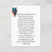 Memorial Prayer Wolf Natuur dier Visitekaartje (Achterkant)