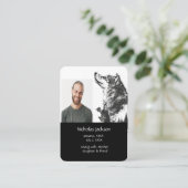 Memorial Prayer Wolf Natuur dier Visitekaartje (Staand voorkant)