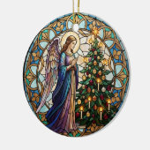 Memorial Praying Angel In Loving Memory Photo Keramisch Ornament (Links)