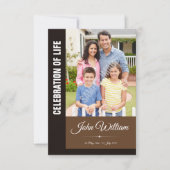 Memorial Program Card Kaart (Voorkant)