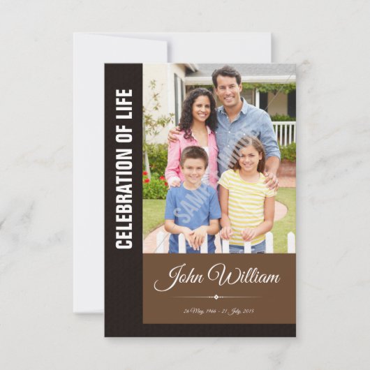 Memorial Program Card Kaart (Voorkant)