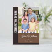 Memorial Program Card Kaart (Staand voorkant)