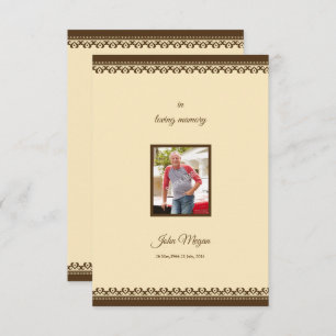 Memorial Program Card Kaart