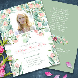 Memorial programma Eucalyptus begrafenis bedankkaa