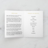 Memorial Programme Black and Gold Kaart (Binnen)